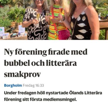 Ölandsbladet: Ny förening firade med bubbel och litterära smakprov