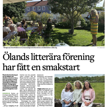 Kalmar Läns Tidning: Ölands Litterära förening har fått en smakstart