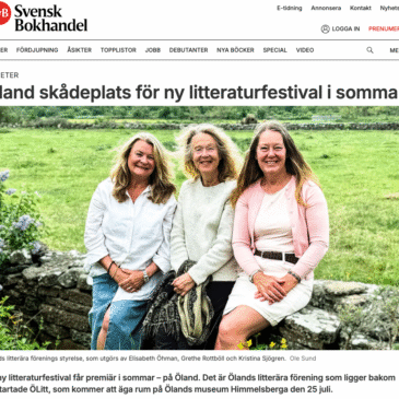 Svensk Bokhandel: Öland skådeplats för ny litteraturfestival i sommar