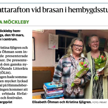 Ölandsbladet: Författarafton vid brasan i hembygdsstugan